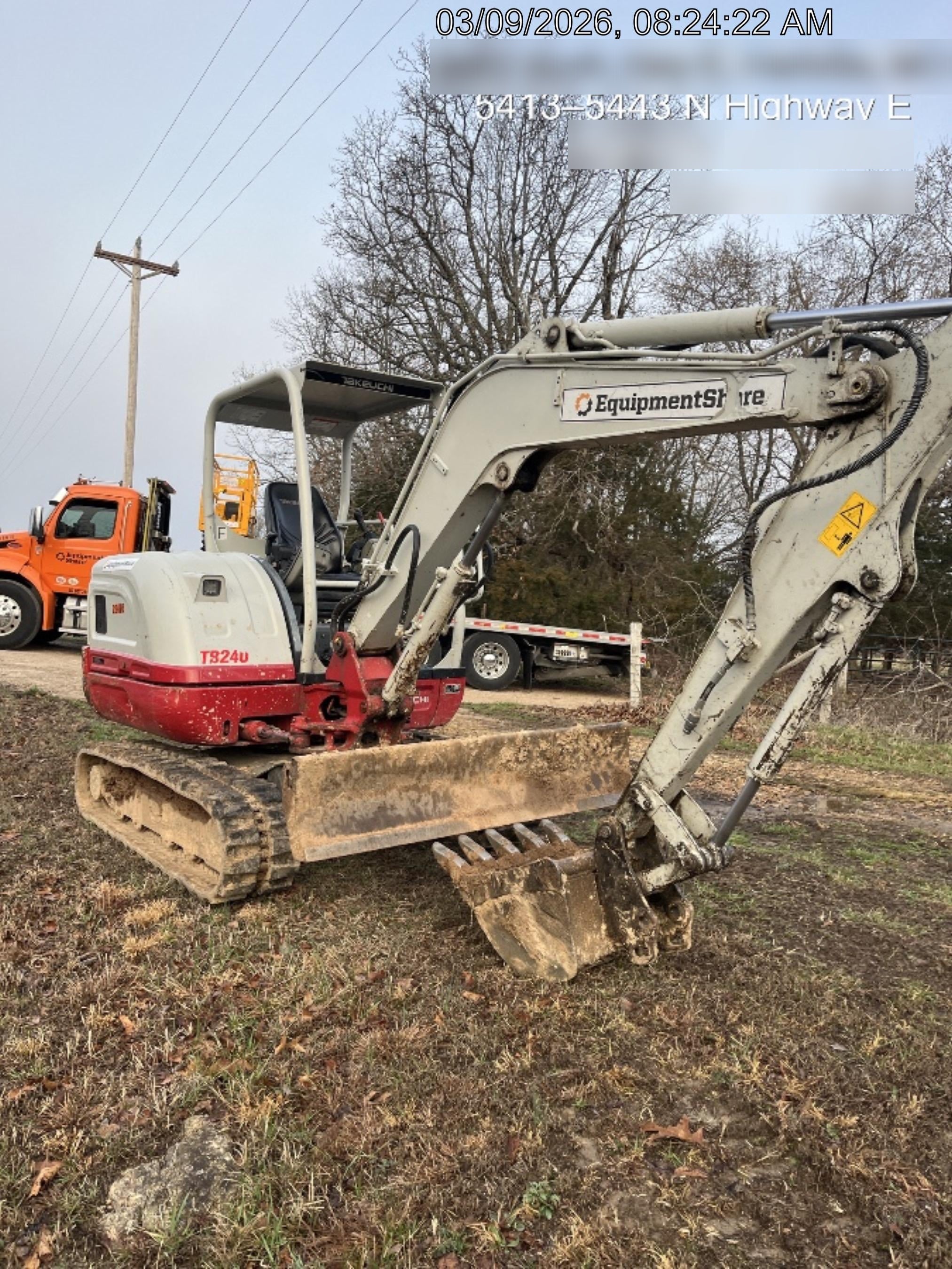 2019 Takeuchi TB240 Takeuchi TB240 Canopy w/Rubber Tracks, Auxiliary Hydraulics, Manual QC, Hydraulic Thumb, 12/18/24" Buckets