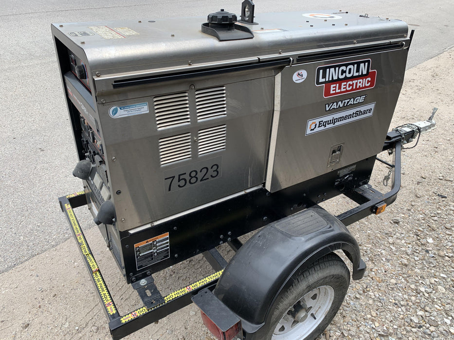 2020 Lincoln Electric Vantage 322 Welder Ready-Pak 3, w/ GPS & Decals (includes trailer, cable rack, fender light kit)