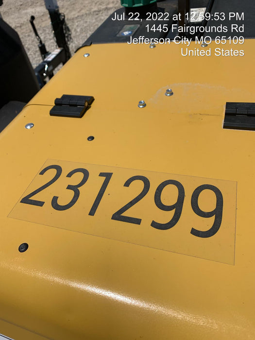 2022 Allmand NLV3GR (4) LED Light Fixture 350W, 23' Vertical Mast, 3kW Prime, Towable, Deep Sea L401, Leveling Jacks, Yanmar T4F 5.8hp