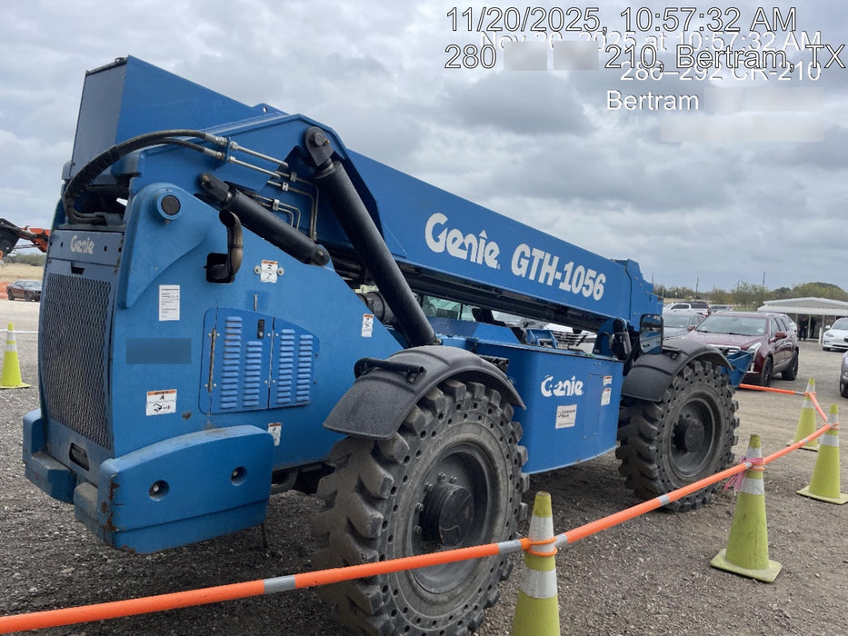 2018 Genie GTH-1056 Genie GTH-1056 w/CAB, Solid Tires, Work Lights, 60" carriage/forks, cab mesh, beacon