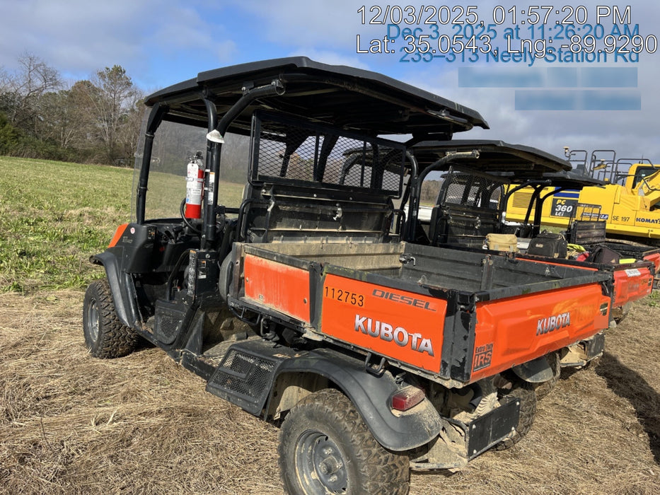 2020 Kubota RTV-X1140 4 - Seat UTV, 4WD, Canopy, Standard Rental Specs