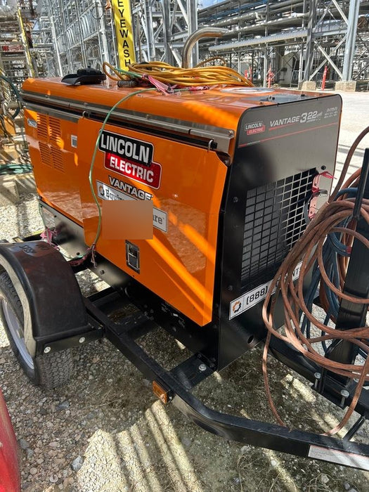 2024 Lincoln Electric Vantage 322 Welder Ready-Pak 3, Two wheel trailer, Fender and Light kit, Cable Rack, Orange
