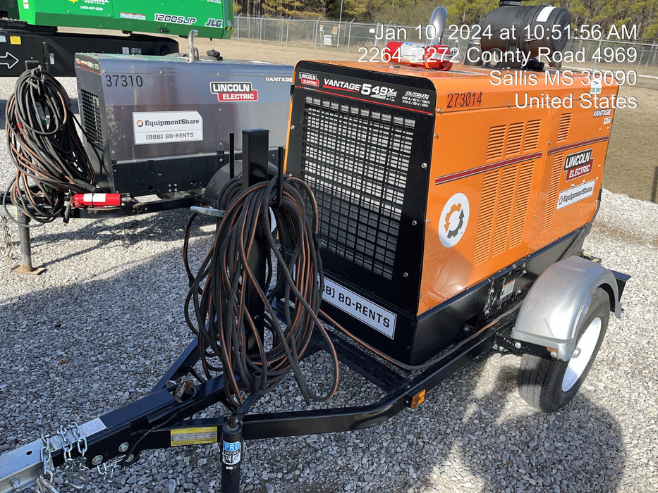 2022 Lincoln Electric Vantage 549X Crosslink Technology, Trailer Mounted, ES Decals, T3