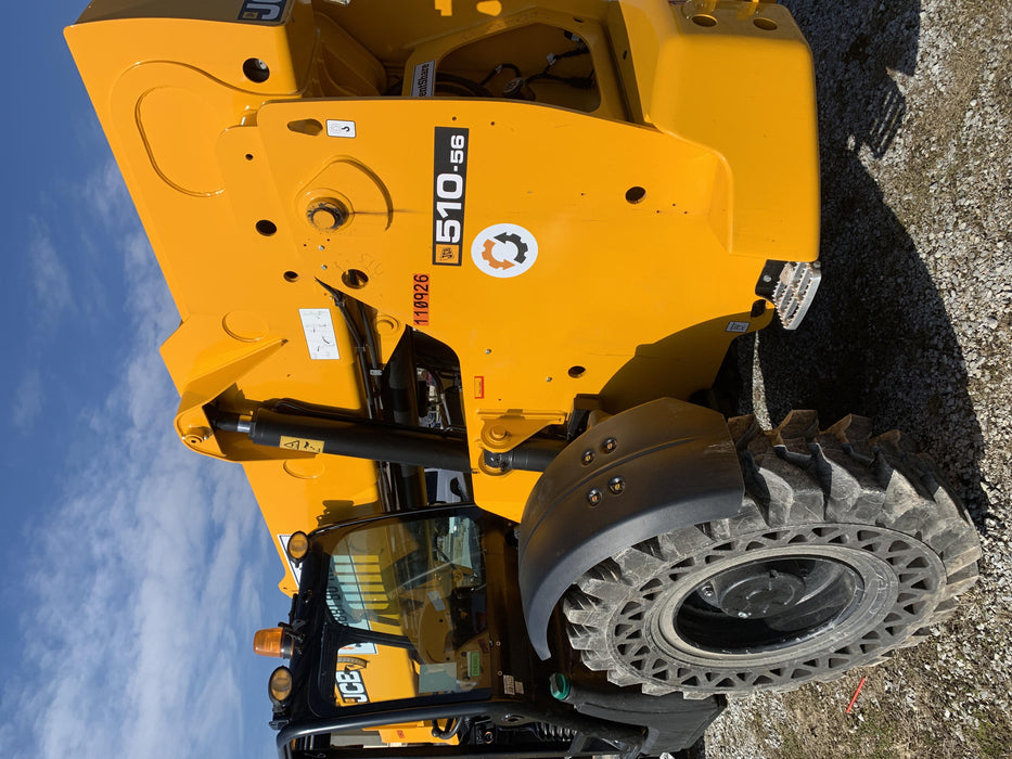 2020 JCB 510-56 Canopy, Solid Tires, Work Lights, Beacon, Aux Hydraulics, Back up Alarm, Lifting Eye, ES Decals