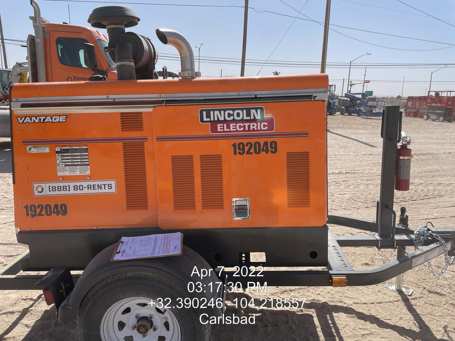 2021 Lincoln Electric Vantage 549X Ready Pak 3, ORANGE (includes trailer, cable rack, fender light kit)