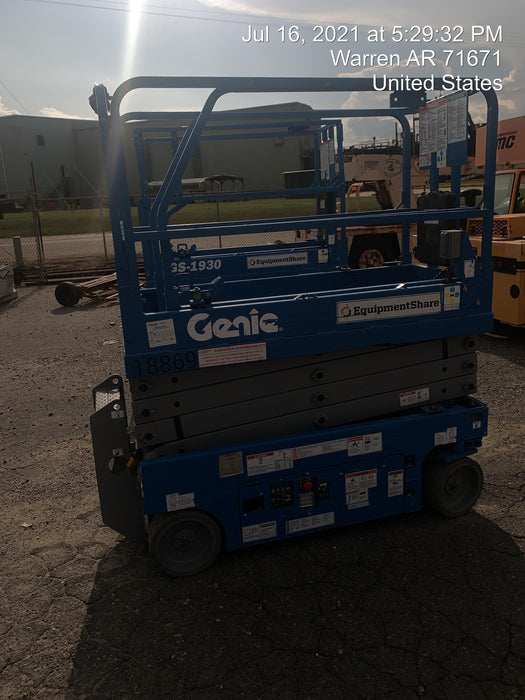 2018 Genie GS-1930 Genie GS-1930 Scissor Lift w/Standard Options