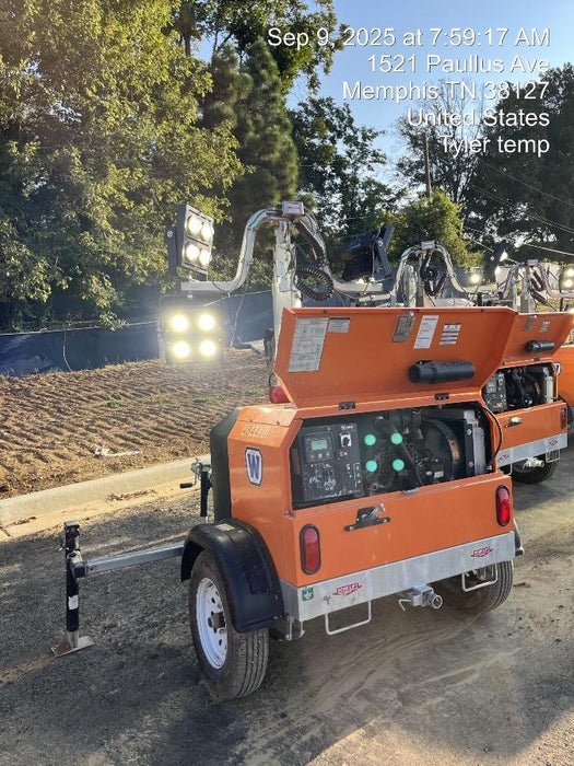 2024 Wanco WLTT-4MM4K Diesel, Mitsubishi L2E, 9.0HP @1800 rpm, Deep Sea Controller, Shore Power Plug, Auto Start, (4) 350W LED Floodlights, 4kW Generator, 60 Gal Fuel Tank, 2" Ball, T3