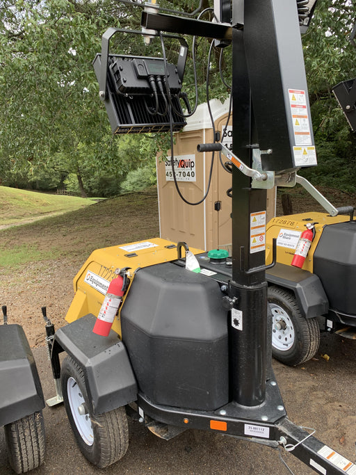 2021 Allmand NLV3GR (4) LED Light Fixture 350W, 23' Vertical Mast, 3kW Prime, Towable, Deep Sea L401, Leveling Jacks, Yanmar T4F 5.8hp