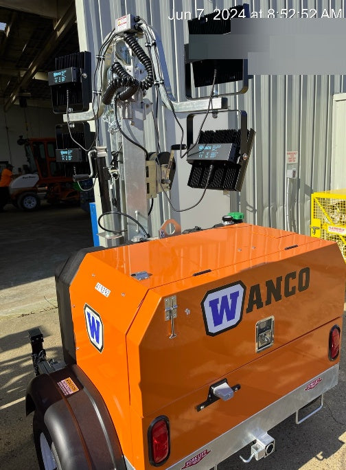 2024 Wanco WLTT-4MM4K Diesel, Deep Sea Controller, Shore Power Plug, Auto Start, (4) 350W LED Floodlights, 4kW Generator, 60 Gal Fuel Tank, 2" Ball, T3