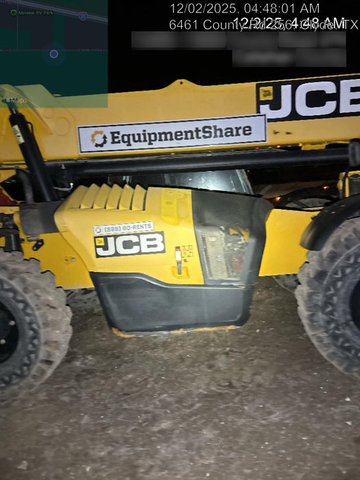 2019 JCB 510-56 Open ROPS, 74 HP, Solid Tires, Worklights, Beacon, Aux Hydraulics, Lifting Eye 66" Carriage/60" Forks