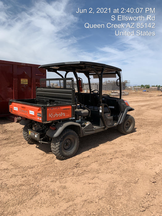 2022 Kubota RTV-X1140W-H Plastic Canopy, Windshield Acrylic Clear, LED Strobe Light, Wire Harness Kit, Back up Alarm