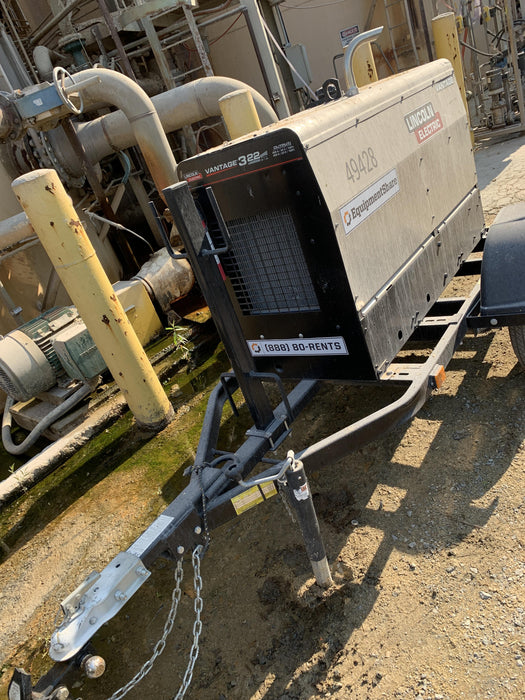 2019 Lincoln Electric Vantage 322 Ready-Pak 3, Two Wheel Trailer, Fender and Light Kit, Cable Rack