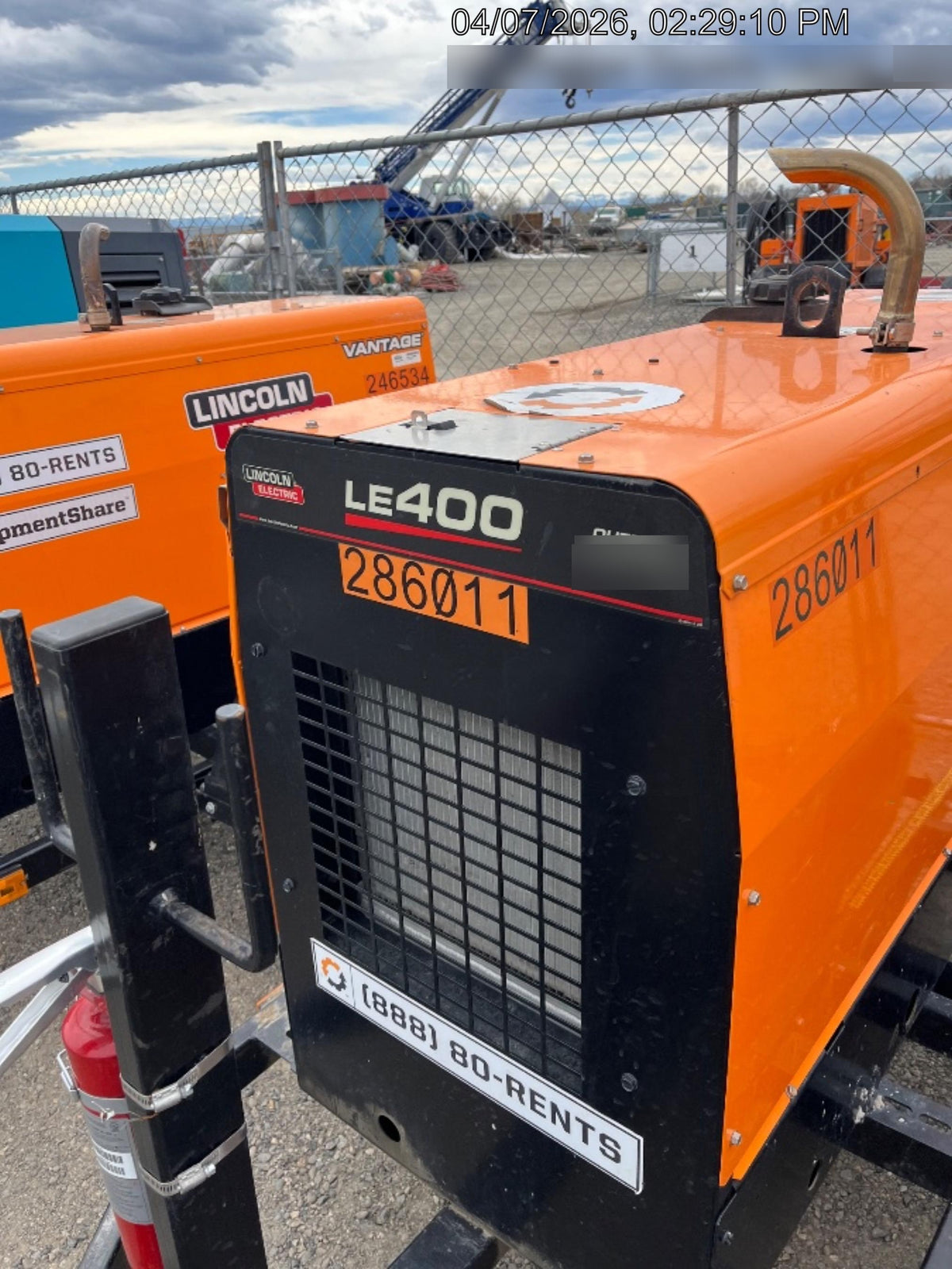 2022 Lincoln Electric LE400 Kubota V1505, Trlr, Cable Rack, Light Kit, ES Decals, T3