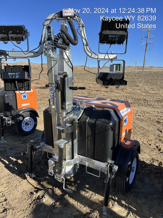 2024 Wanco WLTT-4MM4K Diesel, Deep Sea Controller, Shore Power Plug, Auto Start, (4) 350W LED Floodlights, 4kW Generator, 60 Gal Fuel Tank, 2" Ball, T3