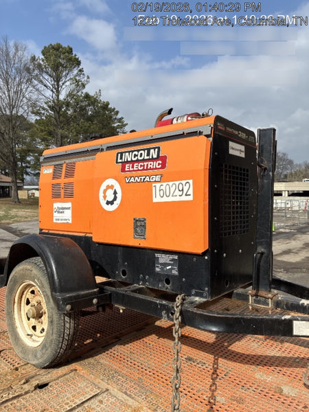 2021 Lincoln Electric Vantage 322 Vantage 322 Ready Pak 3 w/ Decals, ORANGE (includes trailer, cable rack, fender light kit) NO Telematics