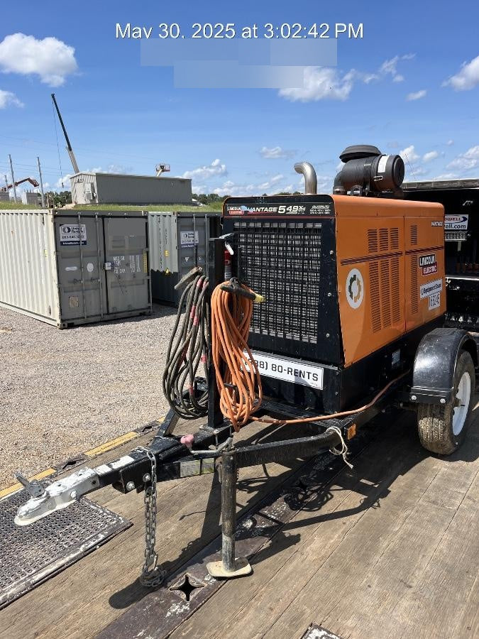 2021 Lincoln Electric Vantage 549X Ready Pak 3, ORANGE (includes trailer, cable rack, fender light kit)