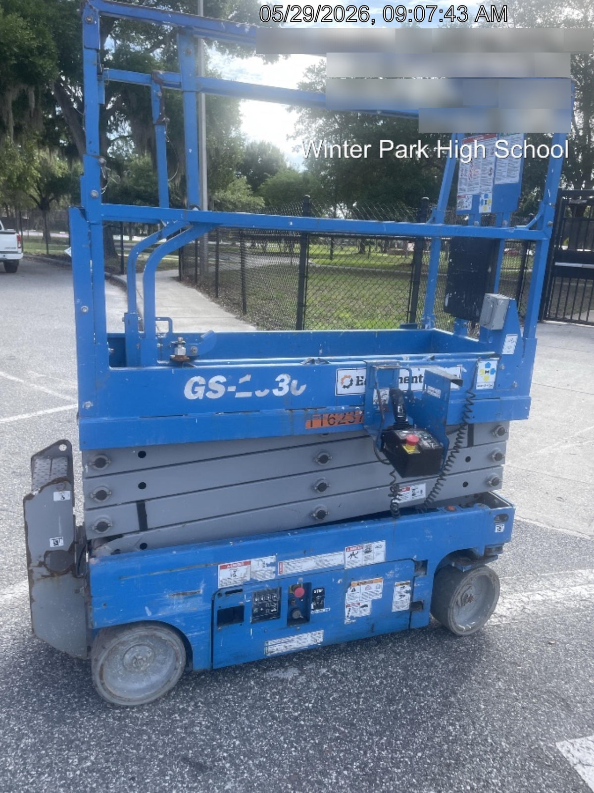 2020 Genie GS-1930 Solid Non Marking Tires, Beacon, Folding rails with half height swing gate