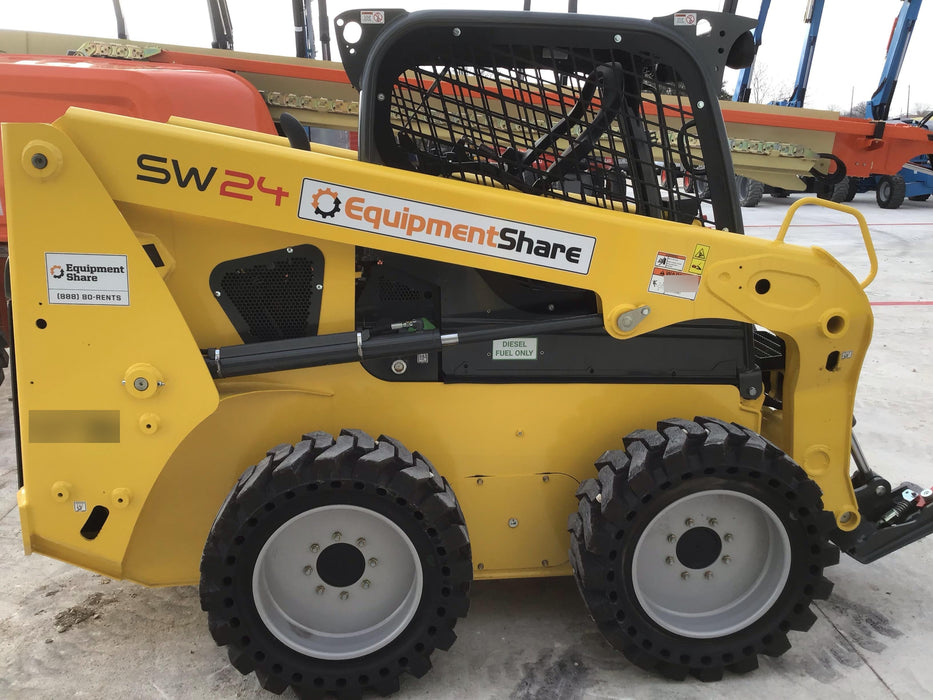 2018 Wacker Neuson SW24 SW24 8k Wheeled Skid Loader Canopy , ISO , Bucket Leveling, 75" Bucket LP w/ Teeth