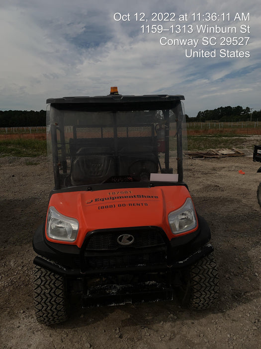 2021 Kubota RTV-X1140W-H Plastic Canopy, Windshield Acrylic Clear, LED Strobe Light, Wire Harness Kit, Back up Alarm