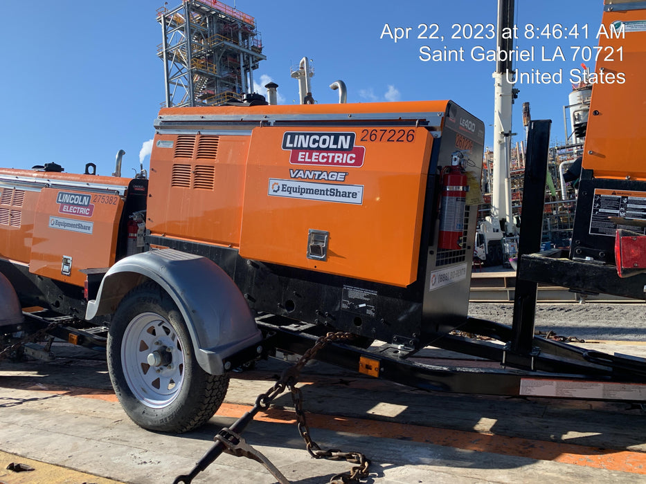 2022 Lincoln Electric LE400 Kubota V1505, Trlr, Cable Rack, Light Kit, ES Decals, T3