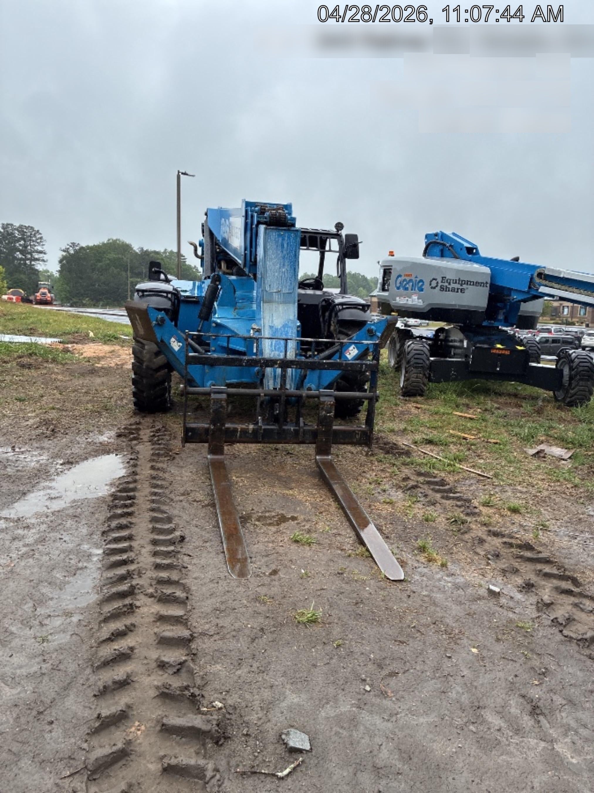 2019 Genie GTH-1056 Canopy, Solid RT Tires, LED Work Lights, Beacon 60" QA Carriage, 60" Forks
