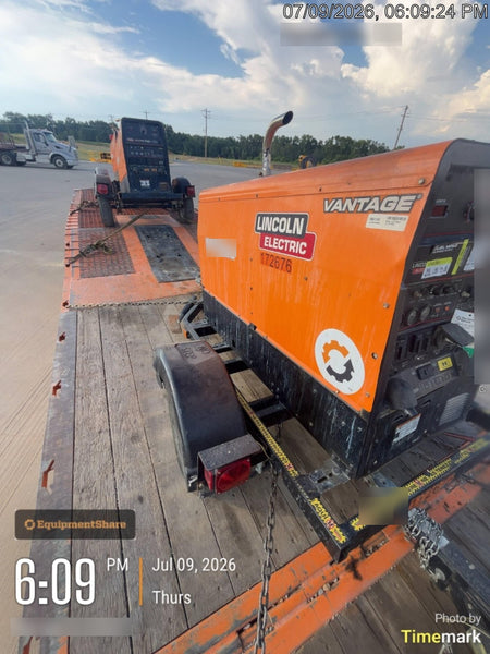2021 Lincoln Electric Vantage 322 Vantage 322 Ready Pak 3 w/ Decals, ORANGE (includes trailer, cable rack, fender light kit) NO Telematics