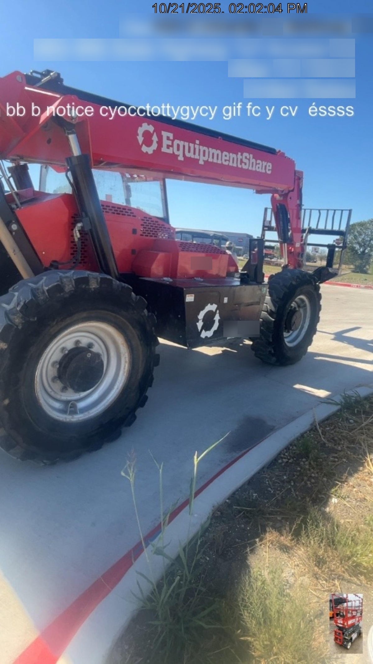 2019 Manitou MTA10055 Canopy, 120 HP, Solid Tires, Work Lights, Lift Hook, Auxiliary Hydraulics 66" Carriage and 60" Forks