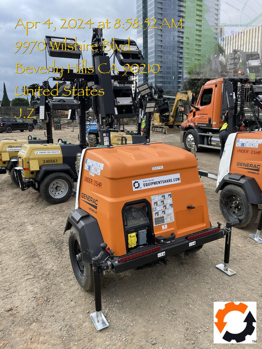 2023 Generac MLT2 Diesel, Flex Switch 120V Input, Powerzone Controller, (4) 320W LED Lights, 4kW Generator, 39.9 Gal Fuel Tank, 2" Ball, T3