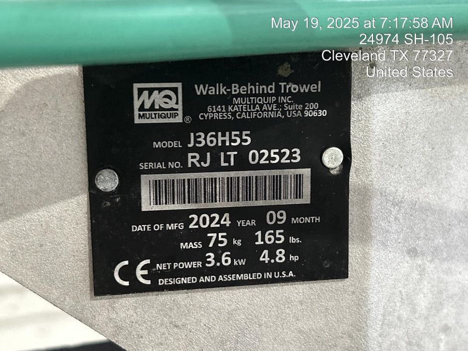 2025 MULTIQUIP J36H55