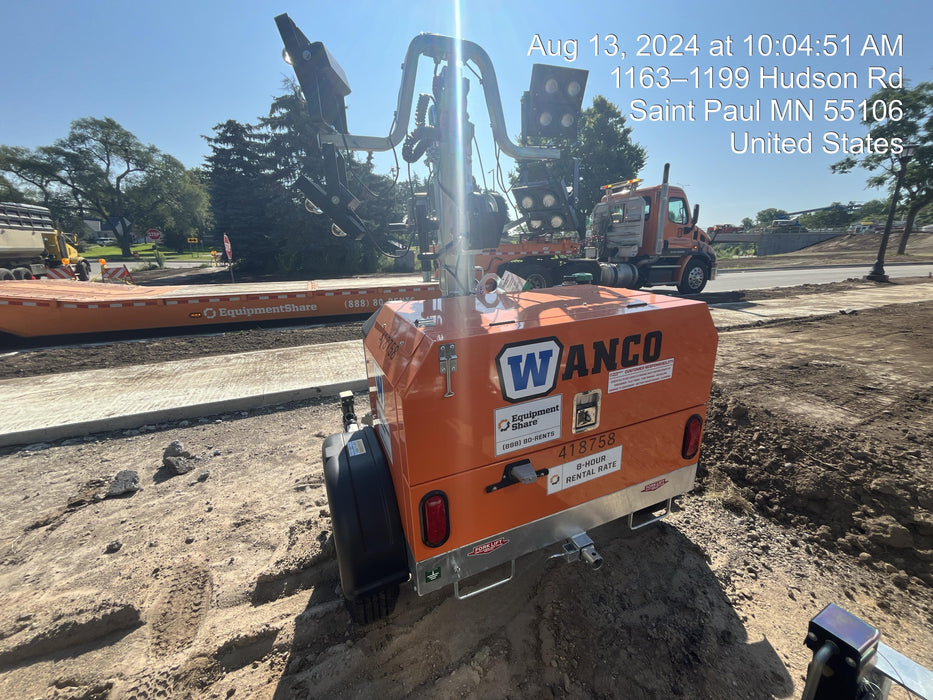 2024 Wanco WLTT-4MM4K Diesel, Deep Sea Controller, Shore Power Plug, Auto Start, (4) 350W LED Floodlights, 4kW Generator, 60 Gal Fuel Tank, 2" Ball, T3