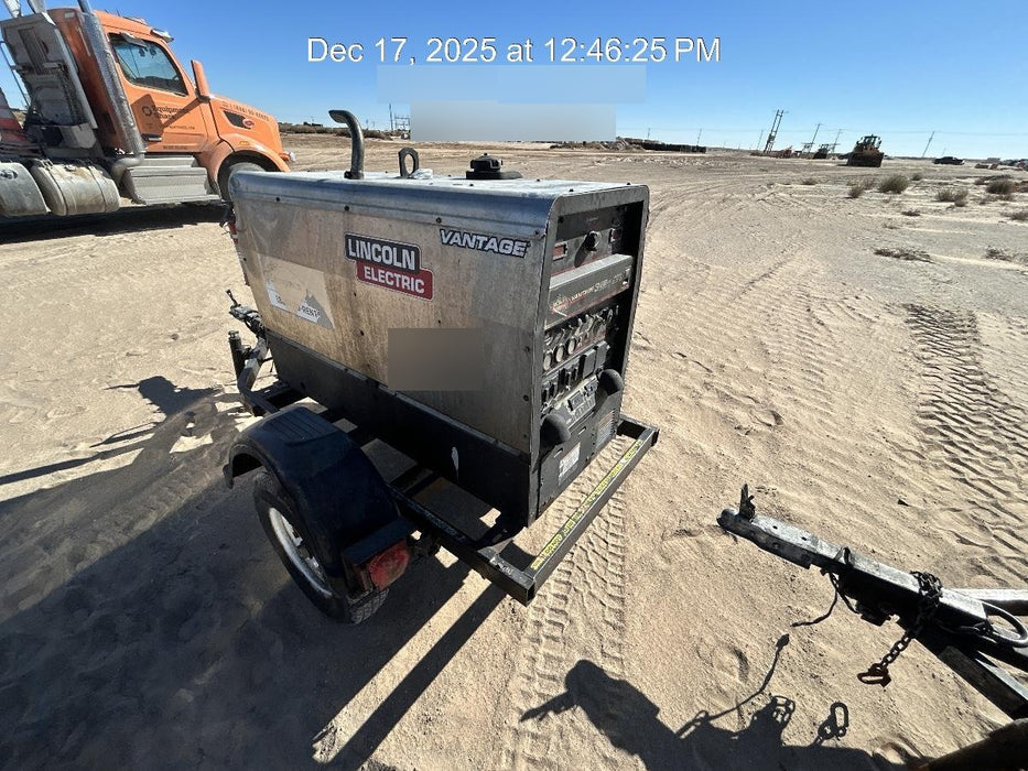 2019 Lincoln Electric Vantage 322 Lincoln Vantage 322 Welder w/Trailer, Light Kit, Cable Rack