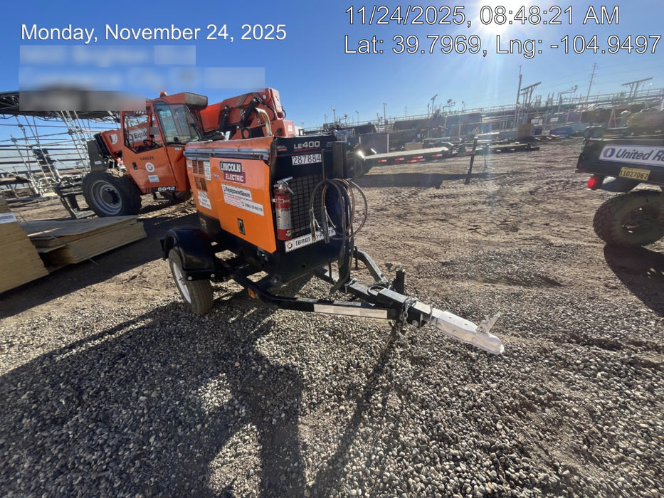 2023 Lincoln Electric LE400 Kubota V1505, Trlr, Cable Rack, Light Kit, ES Decals, T3