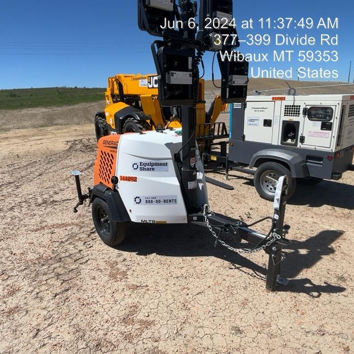 2023 Generac MLT2 Diesel, Flex Switch 120V Input, Powerzone Controller, (4) 320W LED Lights, 4kW Generator, 39.9 Gal Fuel Tank, 2" Ball, T3