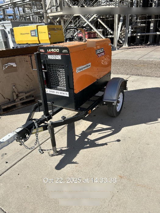 2023 Lincoln Electric LE400 Kubota V1505, Trlr, Cable Rack, Light Kit, ES Decals, T3