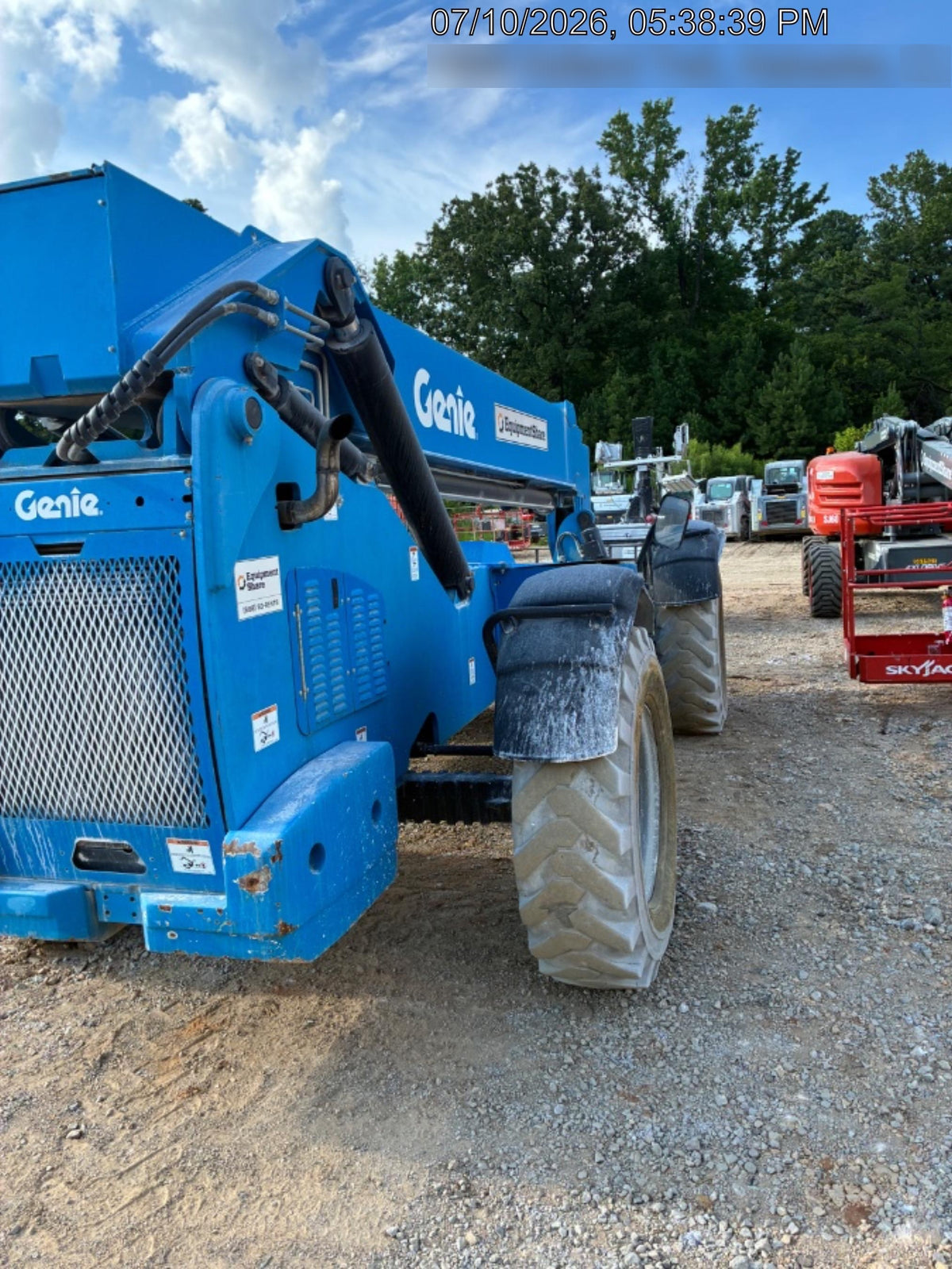 2018 Genie GTH-1056 Genie GTH-1056 w/ROPS, Work Lights, Solid Tires, RH Cab Mesh, Beacon, 60" Carriage and Forks