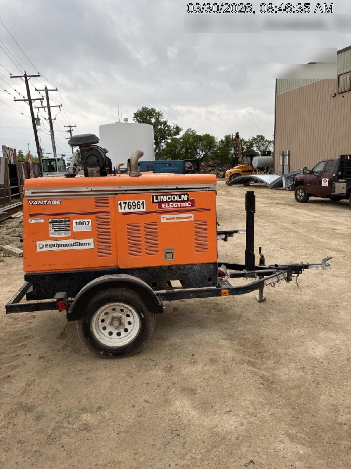 2021 Lincoln Electric Vantage 549X Ready Pak 3, ORANGE (includes trailer, cable rack, fender light kit)