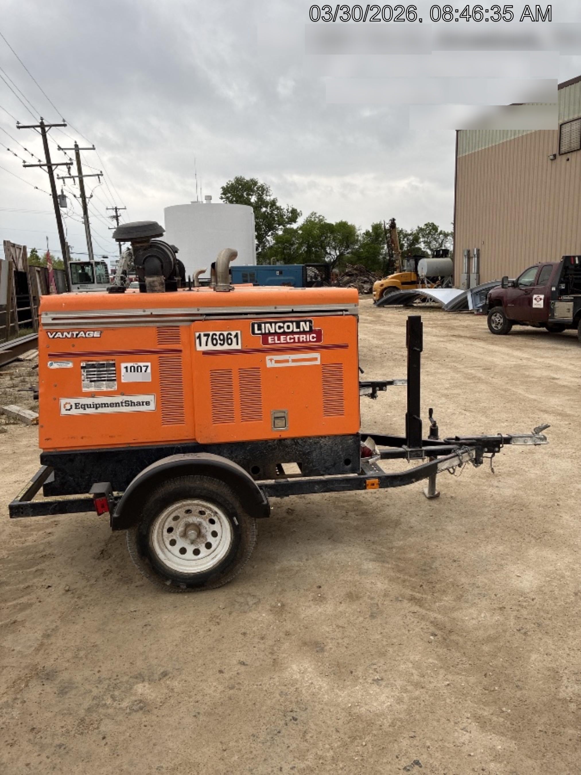 2021 Lincoln Electric Vantage 549X Ready Pak 3, ORANGE (includes trailer, cable rack, fender light kit)