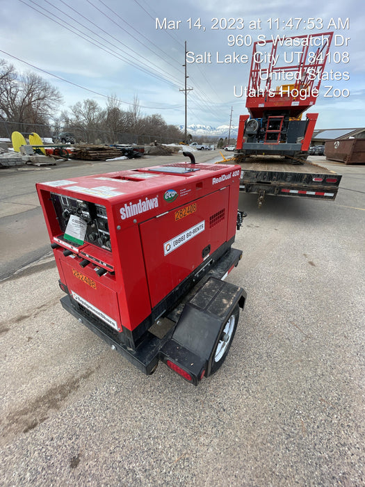 2022 Shindaiwa DGW400MDL Kubota D902 Engine, 23 HP, Dual Op Welder, Wire, Arc, Droop Stick, Tig, and CC Stick Functionality, Simulphase, 3 Phase and 1 Phase Gen Output, Single Axle NB Trlr, Slr Trckl Chrg 12V 12W, Fire Ext