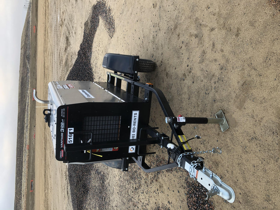 2019 Lincoln Electric Vantage 322 Welder Ready-Pak 3, Two wheel trailer, Fender and Light kit, Cable Rack