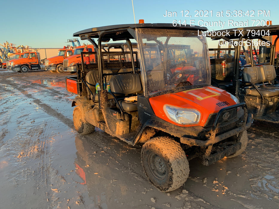 2020 Kubota RTV-X1140W-H Kubota RTVX1140WH 4wd Utility Cart, LED Strobe, Windshield Tempered Glass, Plastic Canopy, Wire Harness Kit, Backup Alarm