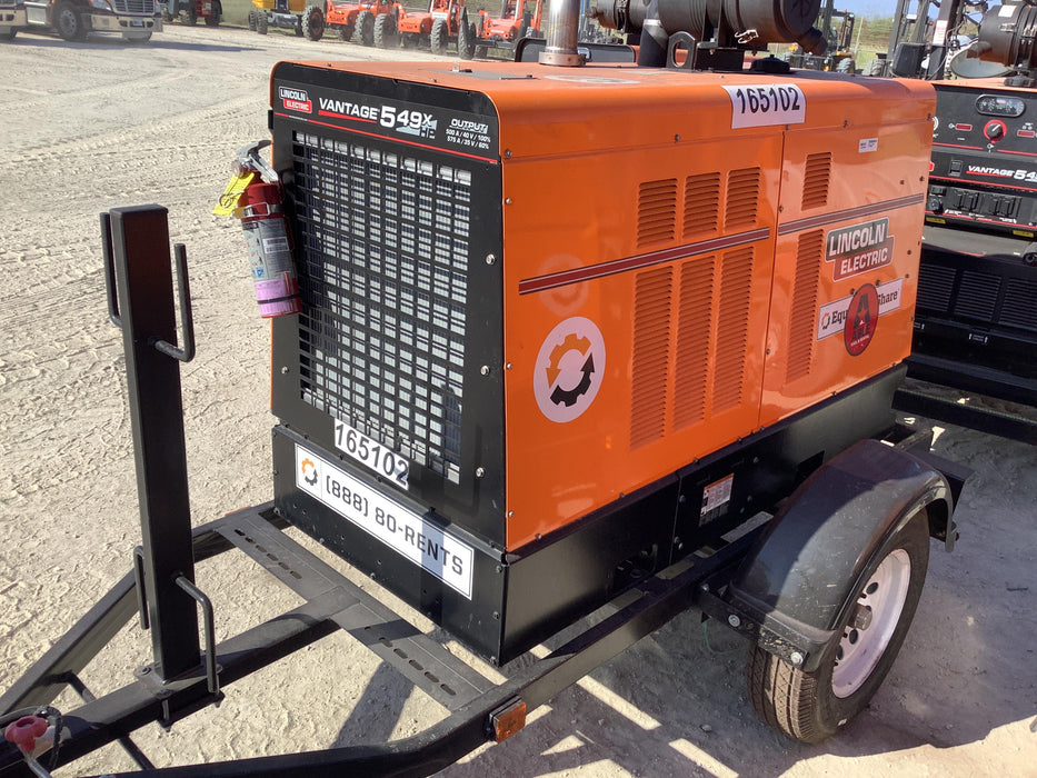 2021 Lincoln Electric Vantage 549X Ready Pak 3, ORANGE (includes trailer, cable rack, fender light kit)