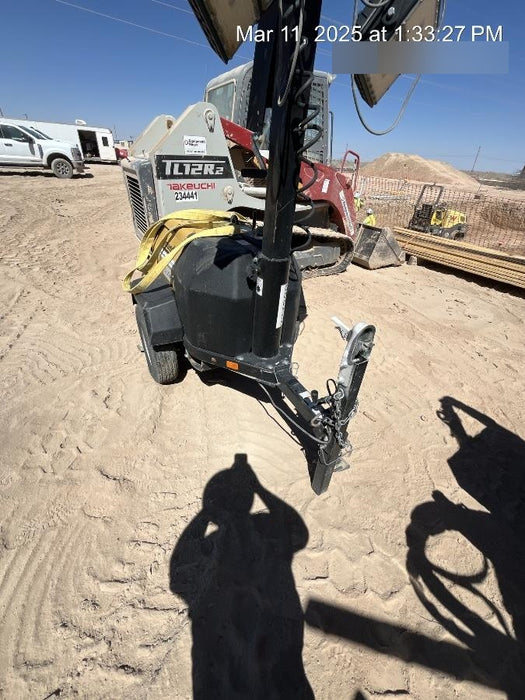 2022 Allmand NLV3GR (4) LED Light Fixture 350W, 23' Vertical Mast, 3kW Prime, Towable, Deep Sea L401, Leveling Jacks, Yanmar T4F 5.8hp