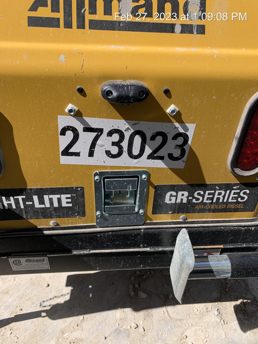 2022 Allmand NLV3GR (4) LED Light Fixture 350W, 23' Vertical Mast, 3kW Prime, Towable, ES Decals, T3