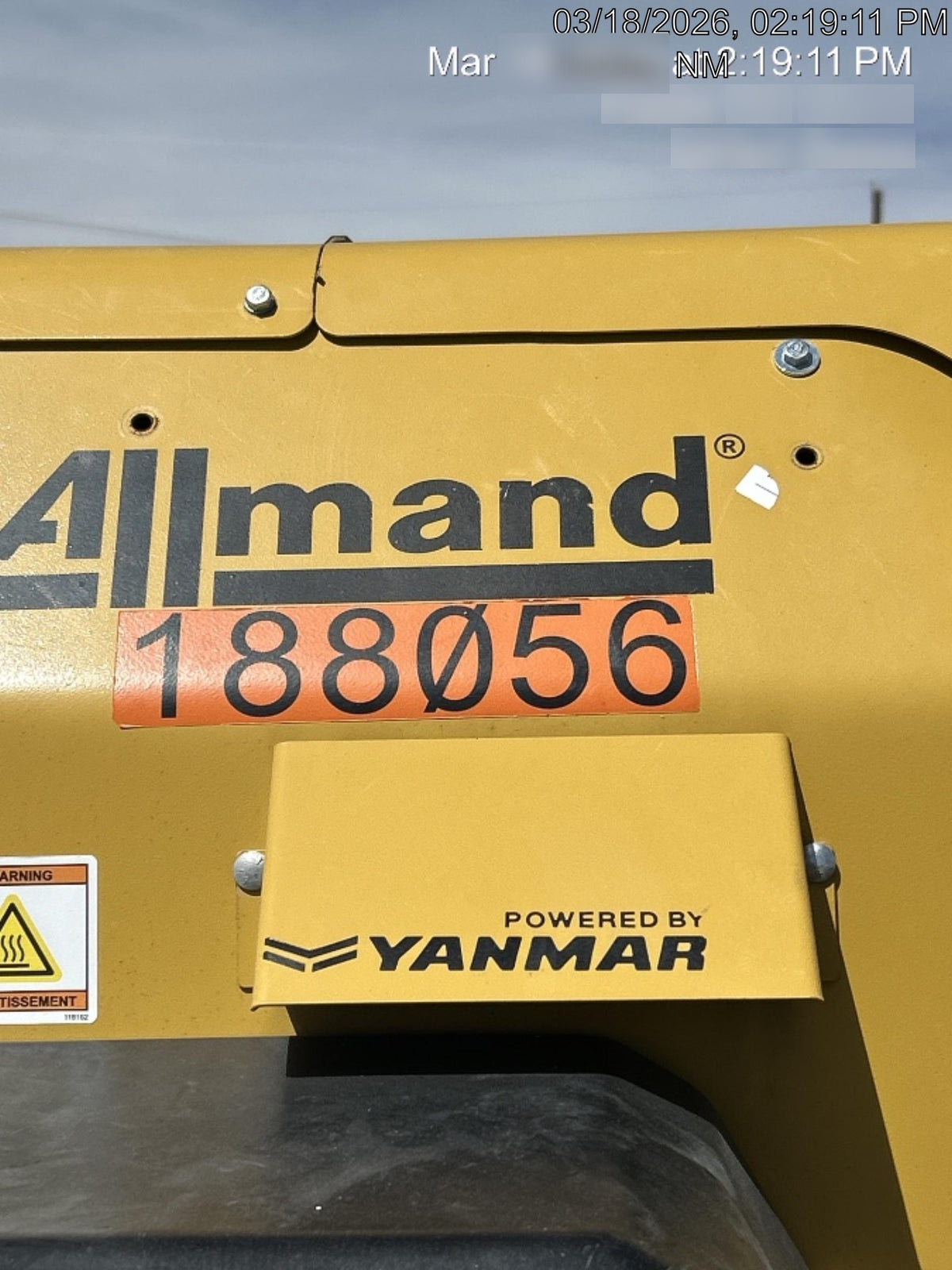 Allmand NLV3GR (4) LED Light Fixture 350W, 23' Vertical Mast, 3kW Prime, Towable, Deep Sea L401, Leveling Jacks, Yanmar T4F 5.8hp