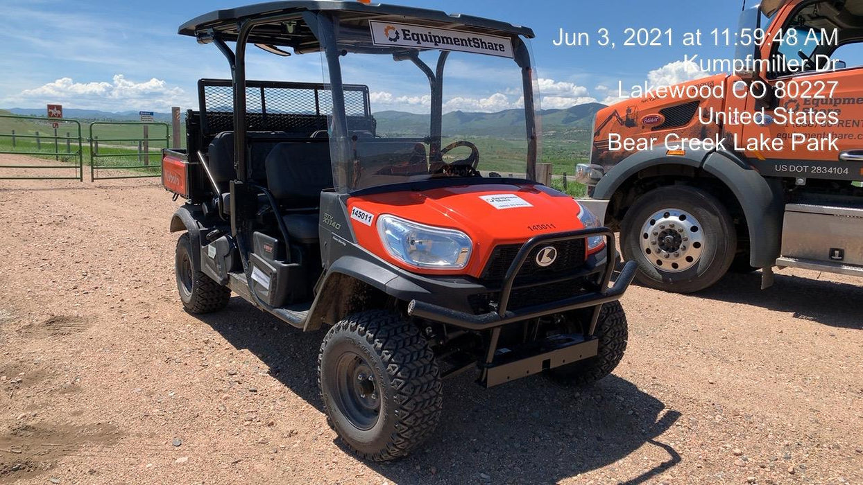 2021 Kubota RTV-X1140W-H Plastic Canopy, Windshield Acrylic Clear, LED Strobe Light, Wire Harness Kit, Back up Alarm