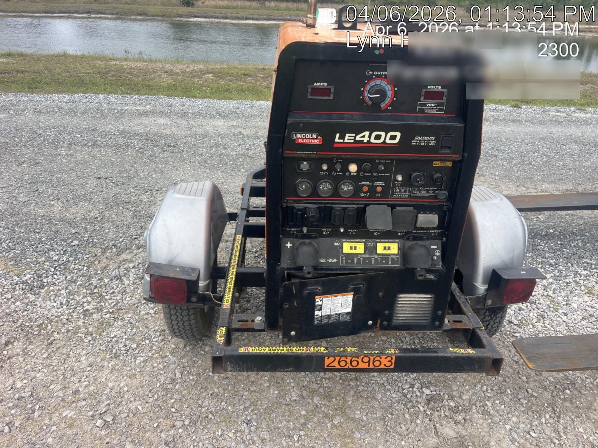 2022 Lincoln Electric LE400 Kubota V1505, Trlr, Cable Rack, Light Kit, ES Decals, T3