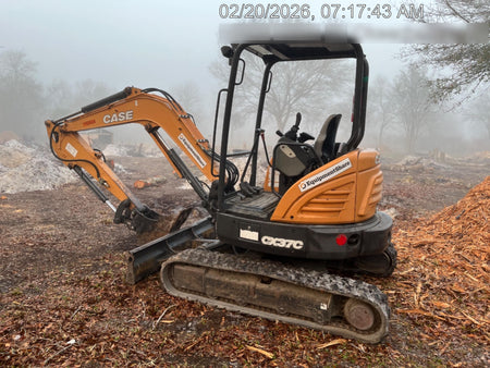 2018 Case CX37C ROPS, LONG ARM, RUBBER TRACKS, AUX HYD