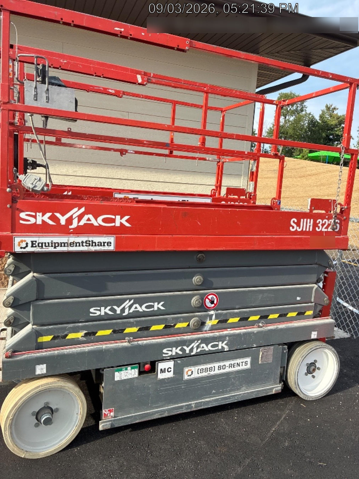 2017 Skyjack SJIII-3226 Standard Rental Specs