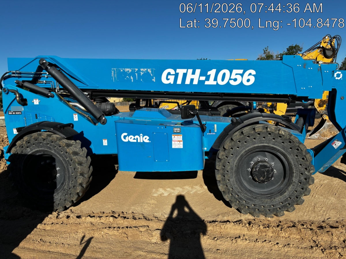 2018 Genie GTH-1056 GTH-1056 w/Open ROPS, Solid Tires, Work Lights, 60" carriage/forks, cab mesh, beacon