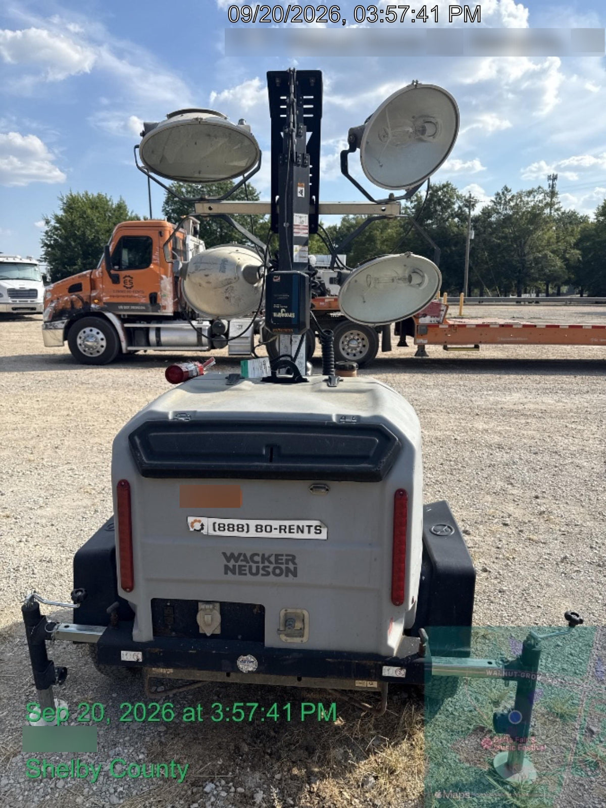 Wacker Neuson LTV6K-MH Power mast, 1100W MH, Fuel Sensors, Wiring Harness